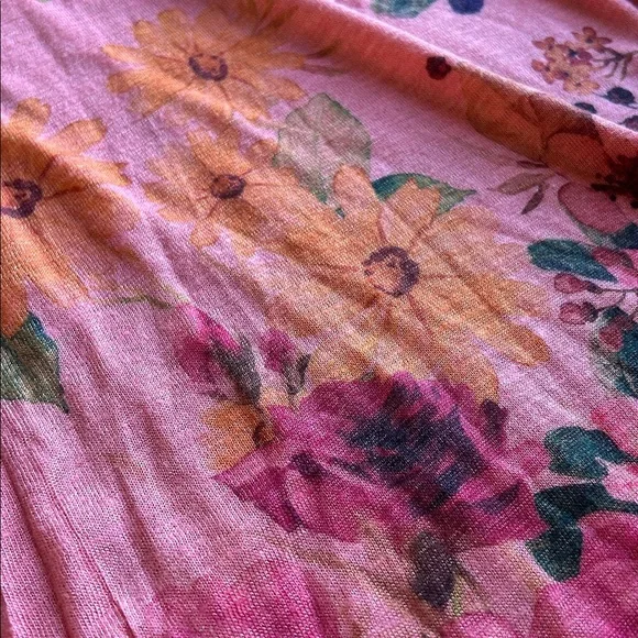 Cactus floral and sparkles midi length dress/tunic. Long sleeve. Fairy. Whimsy. - Picture 15 of 15